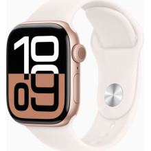 Apple Watch 10 42mm GPS + Cellular Aluminium Rose Gold avec Light Blush Sport Band M/L MWXA3